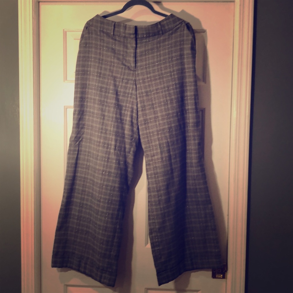 Lane Bryant plaid slacks with cuff